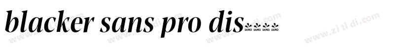 blacker sans pro dis字体转换